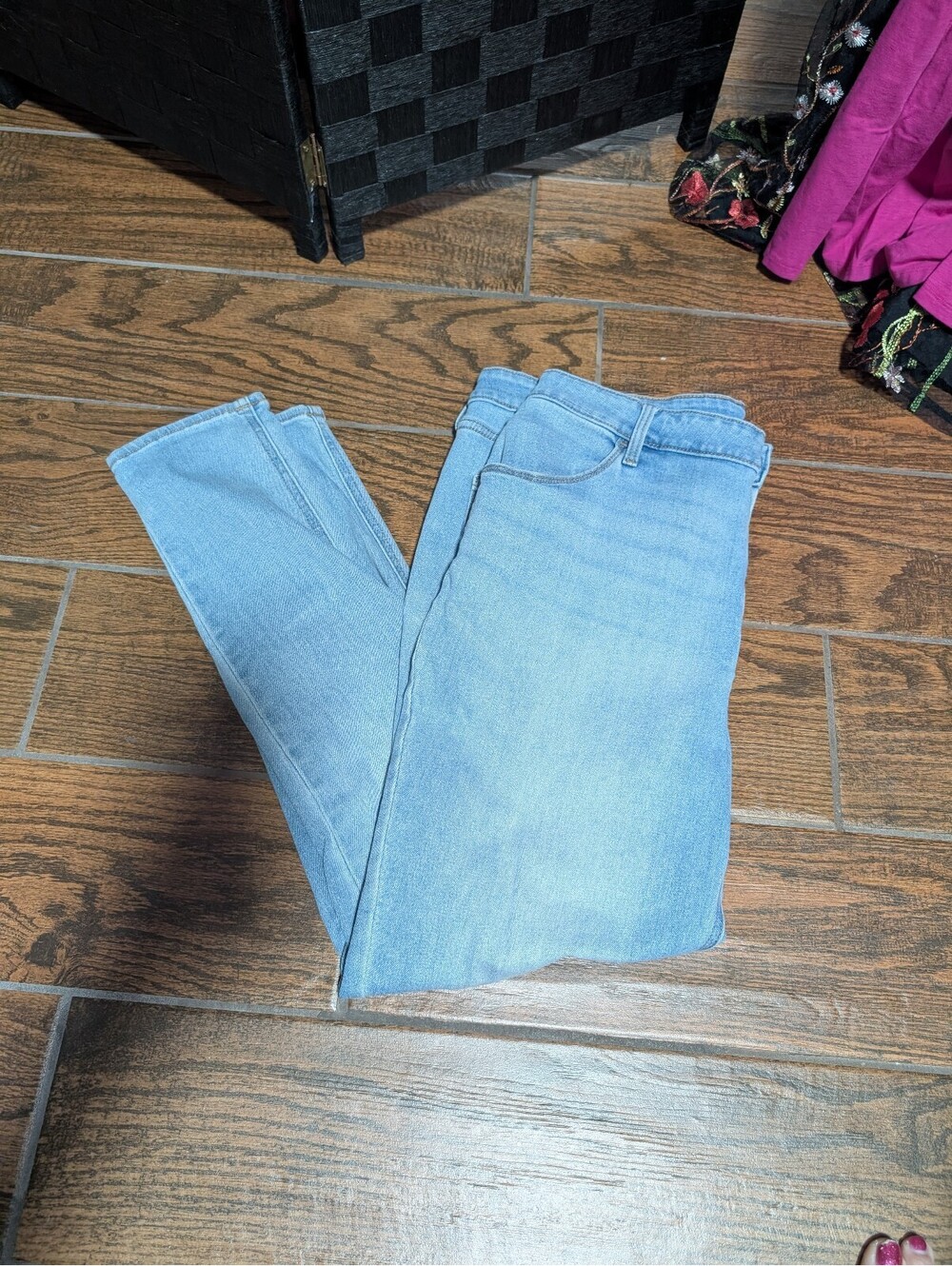 Old Navy Lightwash High Rise Super Skinny Denim Ankle Jeans Size 16 TALL